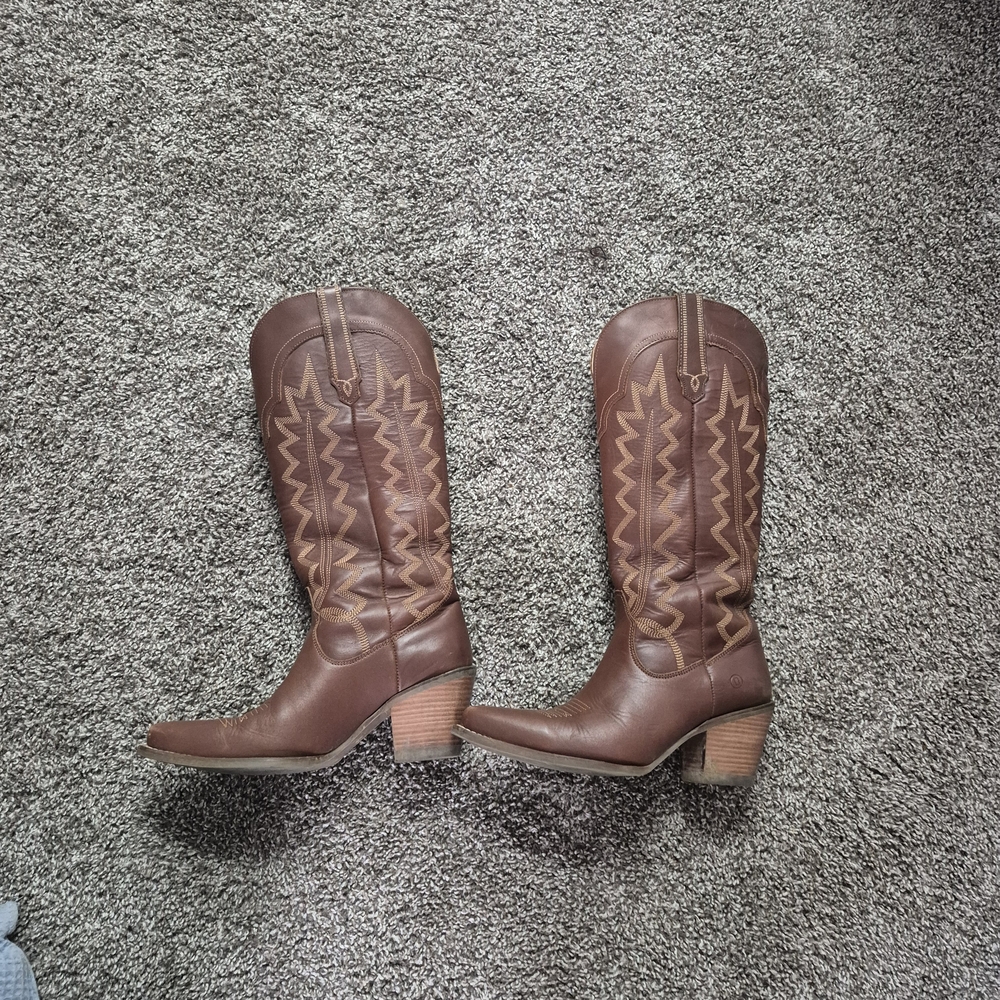 Brown Leather Western Boots Dingo 8.5